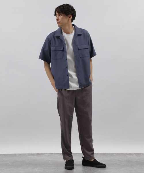 LAKOLE（ラコレ）の「リネンライクCPOシャツ / 198863（シャツ/ブラウス・メンズ・チャコールグレー/マスタード/グレイッシュブルー/ホワイト・MEDIUM/LARGE/X-LARGE）」の12枚目の写真