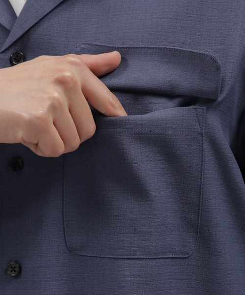 LAKOLE（ラコレ）の「リネンライクCPOシャツ / 198863（シャツ/ブラウス・メンズ・チャコールグレー/マスタード/グレイッシュブルー/ホワイト・MEDIUM/LARGE/X-LARGE）」の15枚目の写真