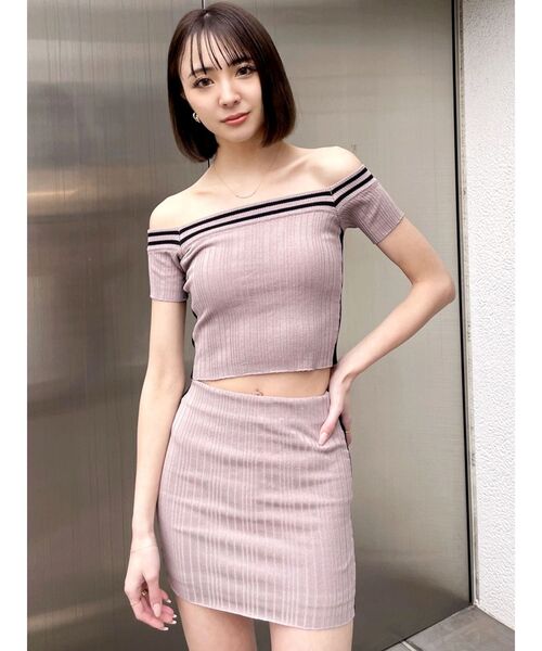 GYDA(ジェイダ)の「【SET着用可】サイドラインニットスカート(スカート・レディース・ブラウン/ピンク/ブラック・FREE)」の9枚目の写真