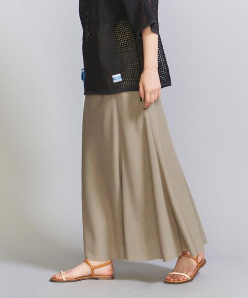 BEAUTY&YOUTH UNITED ARROWS（ビューティーアンドユースユナイテッドアローズ）の「リネンライク フレアスカート -ウォッシャブル-（スカート・レディース・ブラック/ベージュ・S/M）」の7枚目の写真