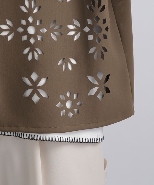 HARE（ハレ）の「フラワーモチーフ／レーザーカットベスト(HARE)（ベスト・メンズ・ブラック/ブラウン・FREE）」の12枚目の写真