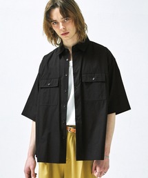 CRドレープ オーバーサイズショートスリーブワークシャツ EMMA CLOTHES