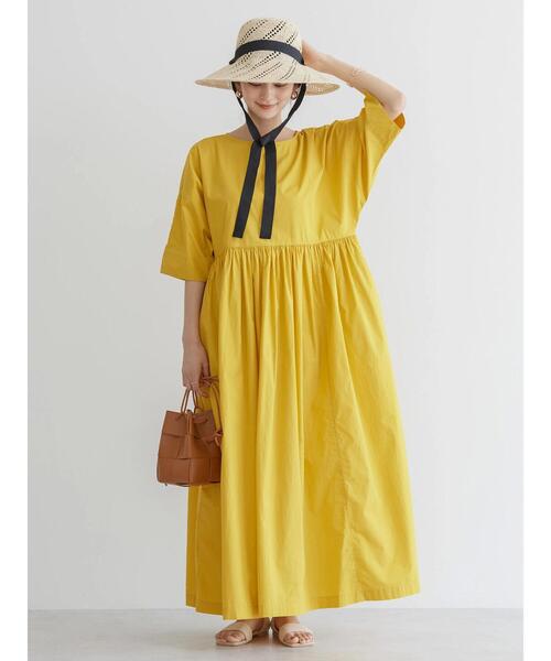AMERICAN HOLIC（アメリカンホリック）の「ドルマン切り替えギャザーワンピース（ワンピース・レディース・イエロー/ブルー/チェック・M/L）」の9枚目の写真