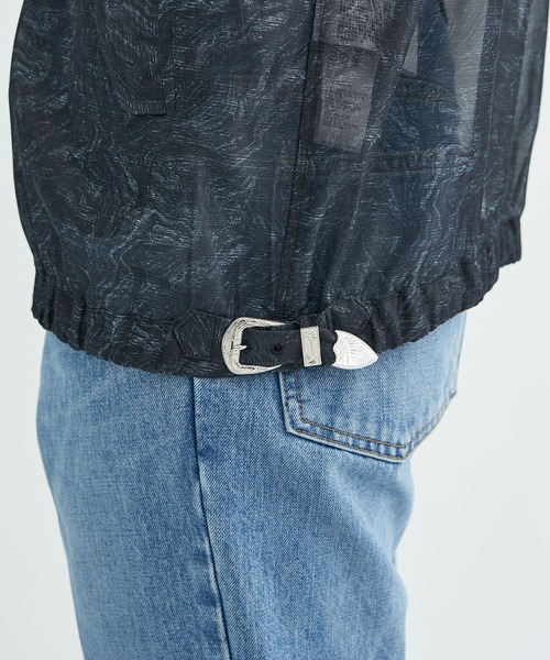 TOGA VIRILIS(トーガ ビリリース)の「Mesh marble print blouson(ブルゾン・メンズ・ブラック/グリーン・MEDIUM/LARGE)」の11枚目の写真