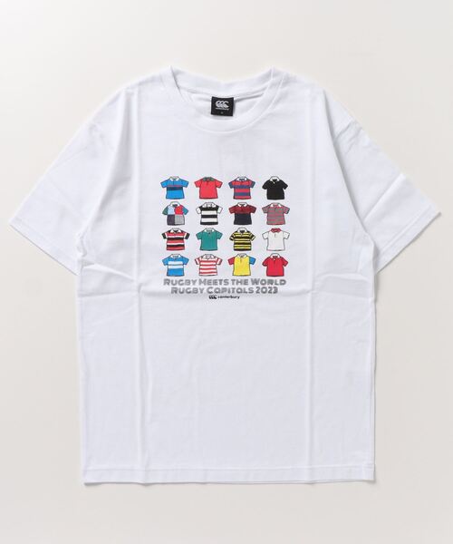 canterbury（カンタベリー）の「カンタベリー canterbury ショートスリーブティシャツ（Tシャツ/カットソー・メンズ・ネイビー/ホワイト/ライトグレー・L/LL/3L/M）」の2枚目の写真