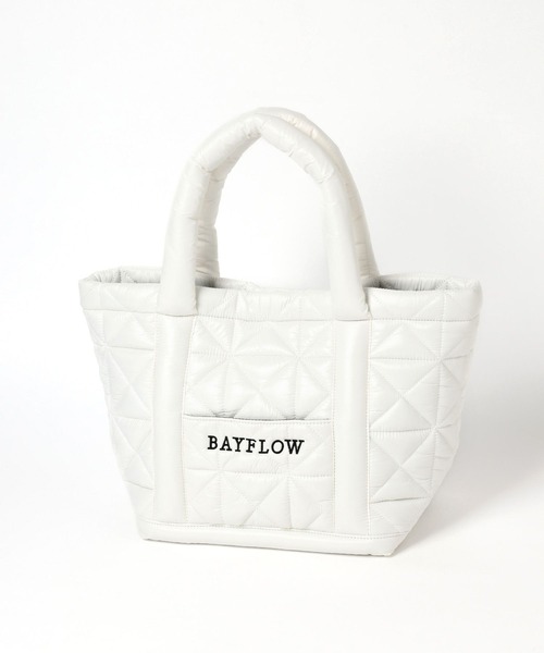 BAYFLOW（ベイフロー）の「23Fパテッドロゴトート（トートバッグ・レディース・ブラック/ブルー/オフホワイト・FREE）」の6枚目の写真