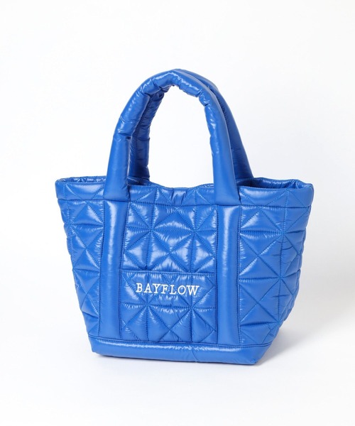 BAYFLOW（ベイフロー）の「23Fパテッドロゴトート（トートバッグ・レディース・ブラック/ブルー/オフホワイト・FREE）」の8枚目の写真