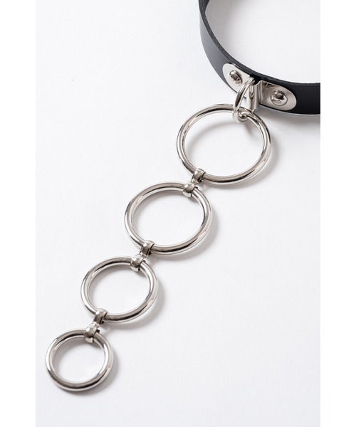an meets zakka（アンミツザッカ）の「an meets zakka 4連リングチョーカー（チョーカー・レディース・ブラック・ONE SIZE）」の5枚目の写真