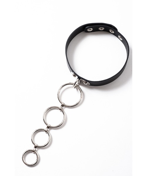 an meets zakka（アンミツザッカ）の「an meets zakka 4連リングチョーカー（チョーカー・レディース・ブラック・ONE SIZE）」の4枚目の写真