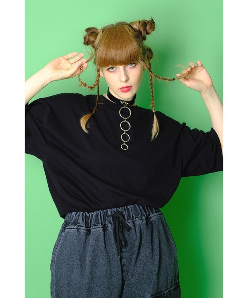 an meets zakka（アンミツザッカ）の「an meets zakka 4連リングチョーカー（チョーカー・レディース・ブラック・ONE SIZE）」の3枚目の写真