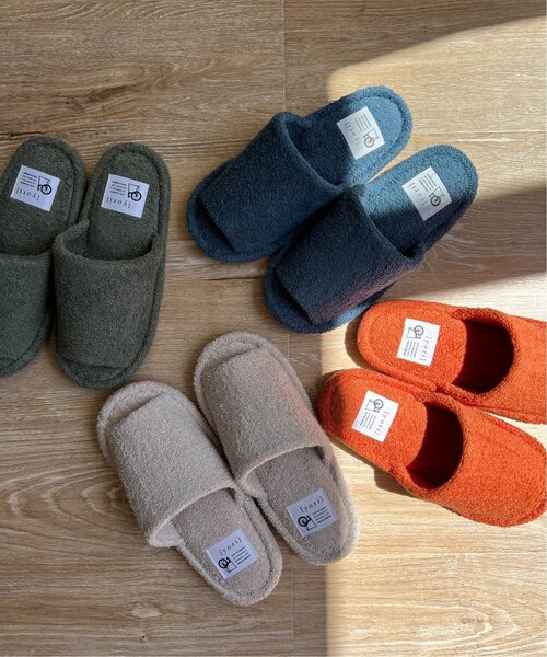 LBC（エルビーシー）の「YORI パイル外縫いスリッパ Mサイズ（ルームシューズ/スリッパ・レディース・ブルー/グリーン/オレンジ/ベージュ・M）」の5枚目の写真