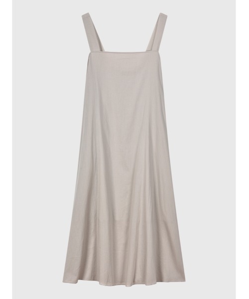 JNBY（ジェーエヌビーワイ）の「HOME Wide-strap Belted Cotton Dress / コットンドレス（ワンピース・レディース・ブルー/ベージュ・36/38/40）」の10枚目の写真