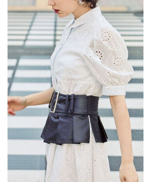 jouetie（ジュエティ）の「コットンレースワンピース（ワンピース・レディース・ブラック/オフホワイト/ブルー・MEDIUM）」の11枚目の写真