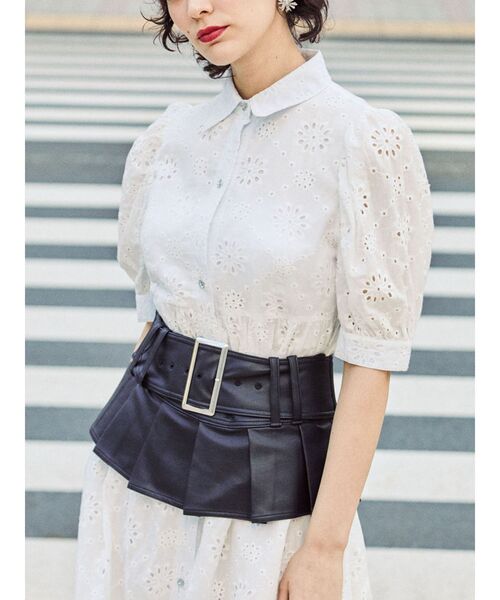 jouetie（ジュエティ）の「コットンレースワンピース（ワンピース・レディース・ブラック/オフホワイト/ブルー・MEDIUM）」の14枚目の写真