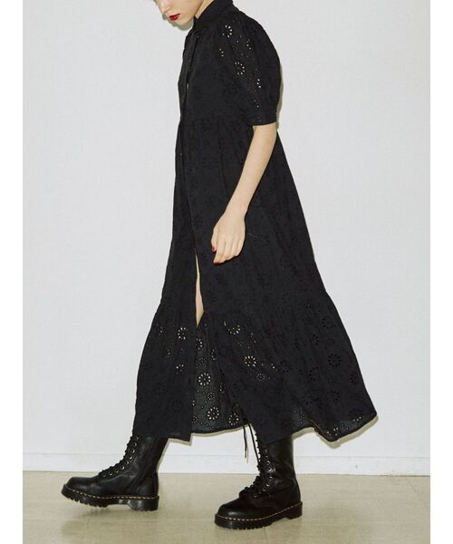 jouetie（ジュエティ）の「コットンレースワンピース（ワンピース・レディース・ブラック/オフホワイト/ブルー・MEDIUM）」の12枚目の写真