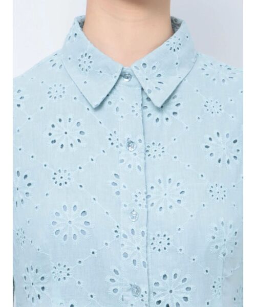 jouetie（ジュエティ）の「コットンレースワンピース（ワンピース・レディース・ブラック/オフホワイト/ブルー・MEDIUM）」の10枚目の写真