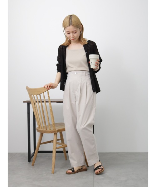 Samansa Mos2 blue(サマンサモスモスブルー)の「シアーチェックニットカーディガン(カーディガン/ボレロ・レディース・ブラック/グリーン/キナリ・F)」の12枚目の写真