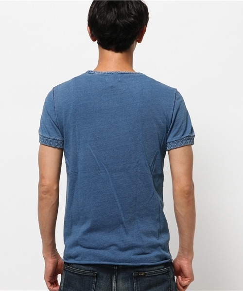 OUTLET（アウトレット）の「【Ciaopanic】インディゴリブポケT（Tシャツ/カットソー・メンズ・インディゴブルー/ブルー・LARGE/MEDIUM）」の5枚目の写真