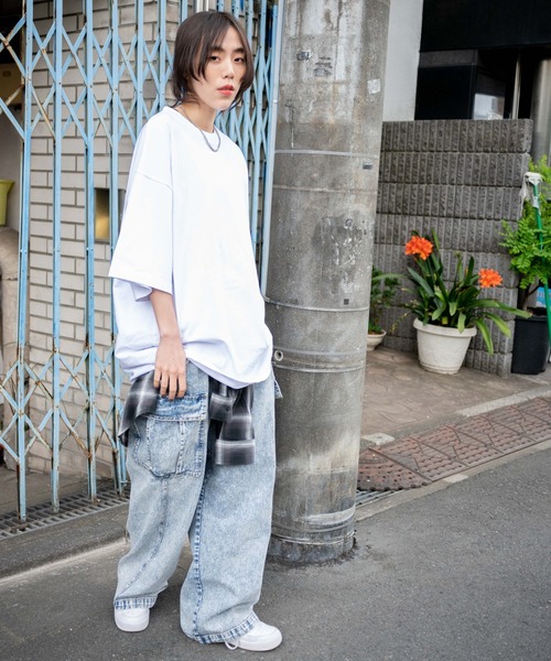 WEGO（ウィゴー）の「WEGO/ヘビーウエイトスーパーBIGT（Tシャツ/カットソー・メンズ・ブラック/グレー/ホワイト・MEDIUM/LARGE）」の5枚目の写真