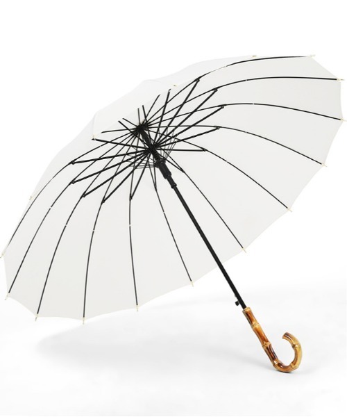 バンブー竹 セール】丈夫な16骨 洒落た 竹ハンドル 長傘 バンブー(竹) 傘 雨傘