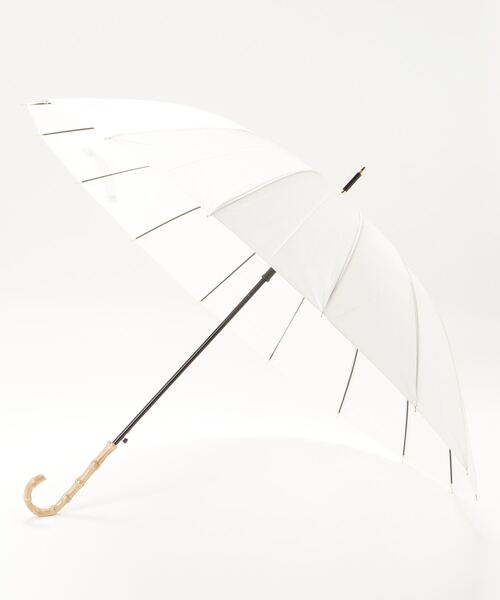 セール】丈夫な16骨 洒落た 竹ハンドル 長傘 バンブー(竹) 傘 雨傘