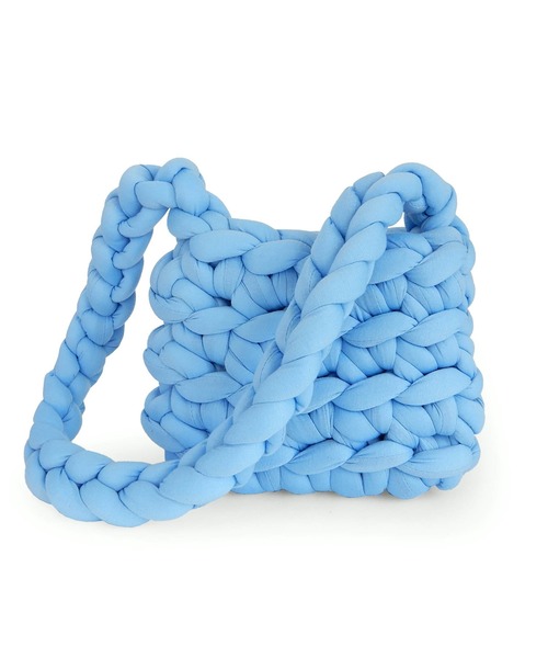 minia(ミニア)の「チャンキーニットのマンドゥショルダーバッグ(ショルダーバッグ・レディース・アイボリー/ブラック/ブルー/パープル・FREE)」の22枚目の写真