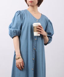 &soiree デニムティアードワンピース