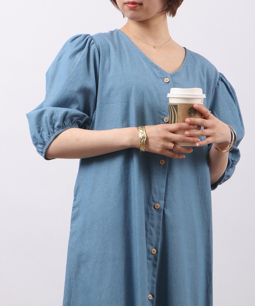 &soiree(アンドソワレ)の「&soiree デニムティアードワンピース(ワンピース・レディース・ブルー/ネイビー・F)」の16枚目の写真