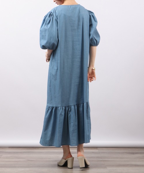 &soiree(アンドソワレ)の「&soiree デニムティアードワンピース(ワンピース・レディース・ブルー/ネイビー・F)」の22枚目の写真