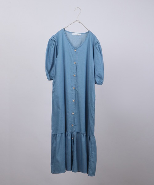 &soiree(アンドソワレ)の「&soiree デニムティアードワンピース(ワンピース・レディース・ブルー/ネイビー・F)」の13枚目の写真