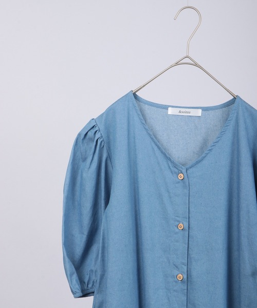 &soiree(アンドソワレ)の「&soiree デニムティアードワンピース(ワンピース・レディース・ブルー/ネイビー・F)」の15枚目の写真