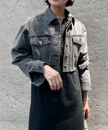 COLLAGE GALLARDAGALANTE | 2WAYショートデニムジャケット/Q.anos(デニムジャケット)
