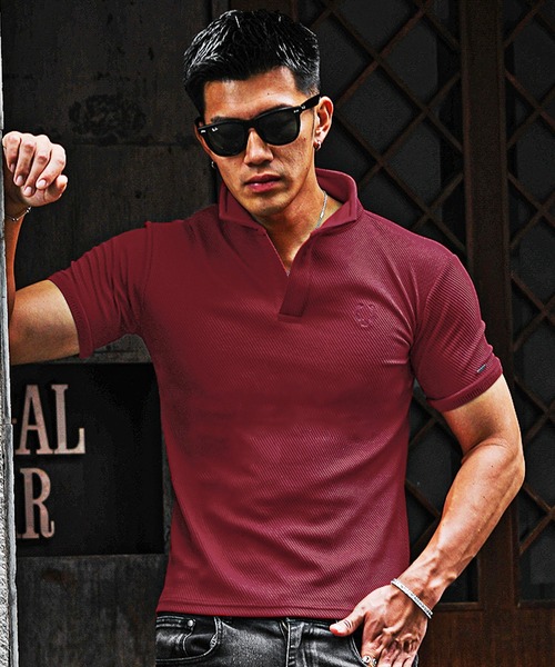 SOMEDIFF（サムディフ）の「【SOMEDIFF】カルゼ半袖ポロシャツ