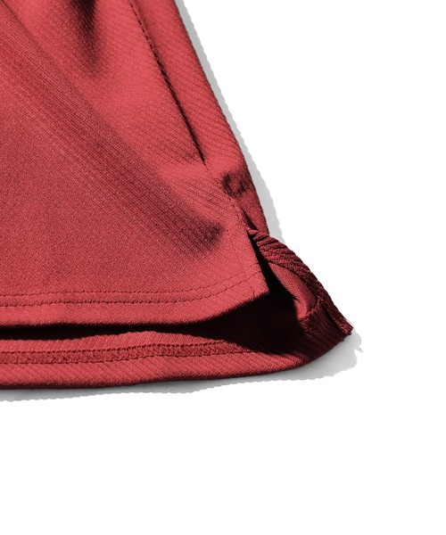 SOMEDIFF（サムディフ）の「【SOMEDIFF】カルゼ半袖ポロシャツ メンズ イタリアンカラー 立ち襟 トップス タイトシルエット 無地 春服（ポロシャツ・メンズ・ボルドー/ブラック/ホワイト・L/XL/M）」の15枚目の写真