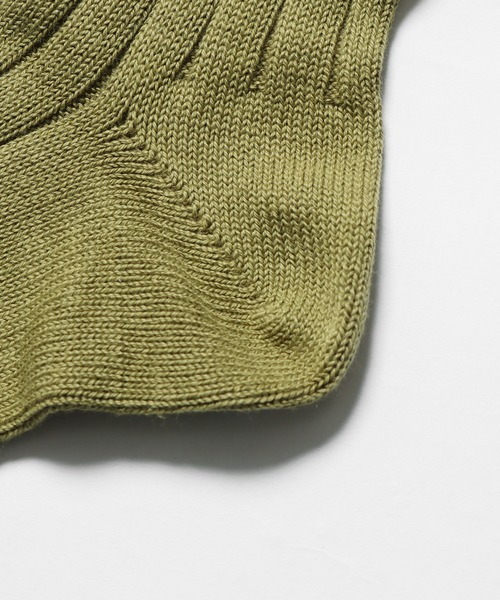 CAL O LINE（キャルオーライン）の「CAL O LINE/キャルオーライン LONG SOCKS ソックス（ソックス/靴下・メンズ・オリーブドラブ/パープル/オフホワイト・25-27CM）」の5枚目の写真