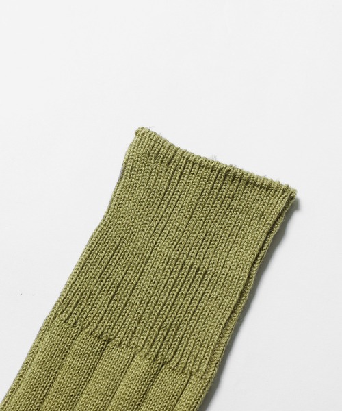 CAL O LINE（キャルオーライン）の「CAL O LINE/キャルオーライン LONG SOCKS ソックス（ソックス/靴下・メンズ・オリーブドラブ/パープル/オフホワイト・25-27CM）」の4枚目の写真