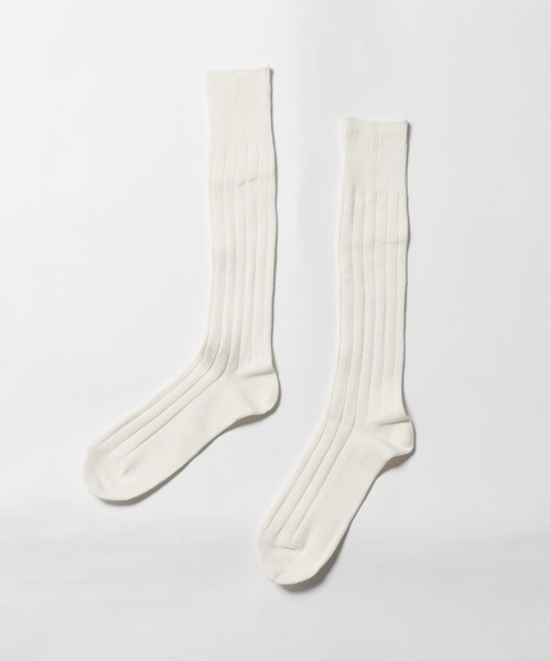 CAL O LINE（キャルオーライン）の「CAL O LINE/キャルオーライン LONG SOCKS ソックス（ソックス/靴下・メンズ・オリーブドラブ/パープル/オフホワイト・25-27CM）」の8枚目の写真
