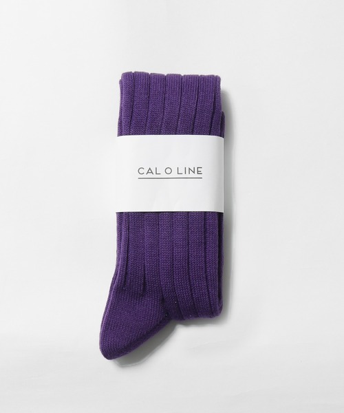 CAL O LINE（キャルオーライン）の「CAL O LINE/キャルオーライン LONG SOCKS ソックス（ソックス/靴下・メンズ・オリーブドラブ/パープル/オフホワイト・25-27CM）」の11枚目の写真