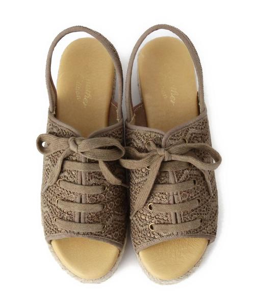 Another Edition(アナザーエディション)の「レースウェッジサンダル/AEFC Lace WDG SNDL55◆(サンダル・レディース・モカ/オフホワイト・LARGE/SMALL/MEDIUM)」の3枚目の写真