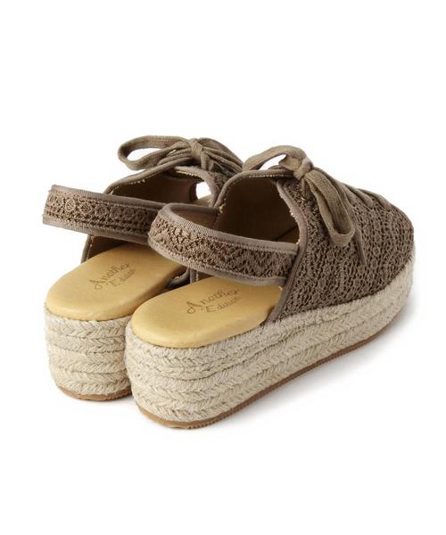 Another Edition(アナザーエディション)の「レースウェッジサンダル/AEFC Lace WDG SNDL55◆(サンダル・レディース・モカ/オフホワイト・LARGE/SMALL/MEDIUM)」の6枚目の写真