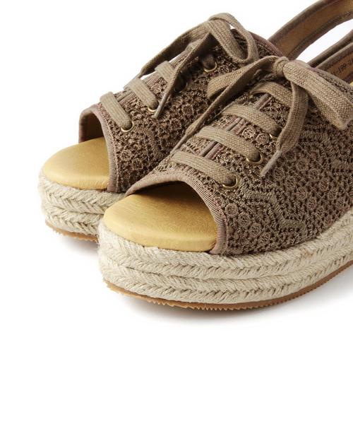 Another Edition(アナザーエディション)の「レースウェッジサンダル/AEFC Lace WDG SNDL55◆(サンダル・レディース・モカ/オフホワイト・LARGE/SMALL/MEDIUM)」の7枚目の写真