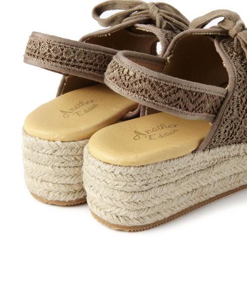 Another Edition(アナザーエディション)の「レースウェッジサンダル/AEFC Lace WDG SNDL55◆(サンダル・レディース・モカ/オフホワイト・LARGE/SMALL/MEDIUM)」の8枚目の写真