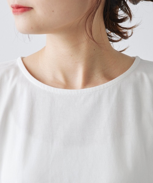 FEEL GOOD CONNECTION AND BLISSFUL TIME(フィールグッドコネクションアンドブリスフルタイム)の「【F&B】オーガニックコットンフレンチスリーブTシャツ(Tシャツ/カットソー・レディース・オフホワイト/ブラック・FREE)」の10枚目の写真