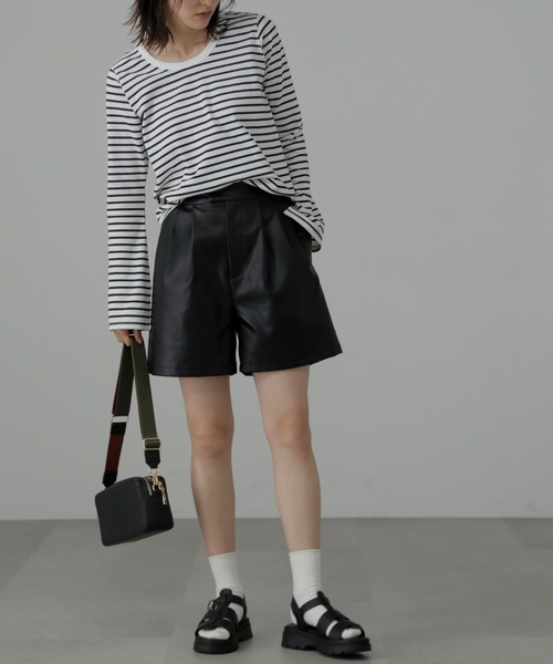 FREE'S MART（フリーズマート）の「◆フレアスリーブ袖スリットボーダーTシャツ（Tシャツ/カットソー・レディース・ブラック系その他/ブルー・FREE）」の14枚目の写真