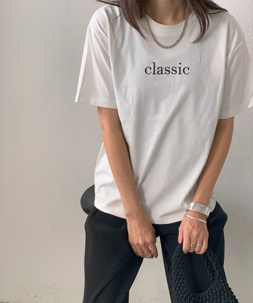 E&C closet…(イーアンドシークローゼット)の「センター刺繍Tシャツ(Tシャツ/カットソー・レディース・ホワイト/ネイビー・FREE)」の11枚目の写真