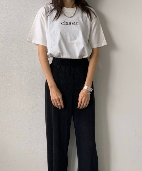E&C closet…(イーアンドシークローゼット)の「センター刺繍Tシャツ(Tシャツ/カットソー・レディース・ホワイト/ネイビー・FREE)」の21枚目の写真