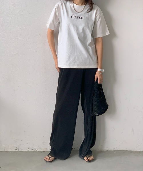 45Rバード刺繍ロゴプリントの90845星Tシャツ: WOMEN｜45R