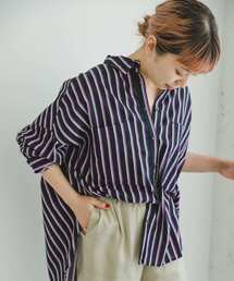 ITEMS URBANRESEARCH | ボイルストライプオーバーシャツ(シャツ/ブラウス)
