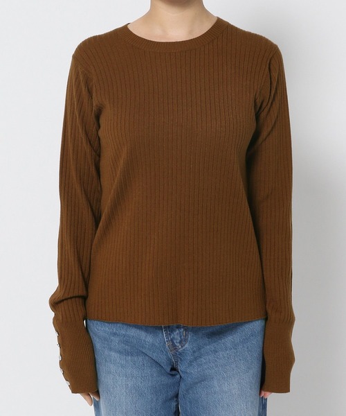 LOWRYS FARM(ローリーズファーム)の「ソデボタンクルーニットLS 968077(ニット/セーター・レディース・ブラウン/アイボリー/ブルー/ブラック・FREE)」の18枚目の写真