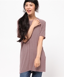 ROSE BUD | (BRANDY&MELVILLE)MCH009B-59 STRIPE CREW S/S TEE(Tシャツ/カットソー)